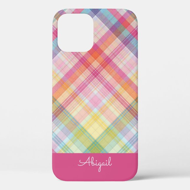 Funda De Case-Mate Para iPhone Cuadros rosados (Reverso )