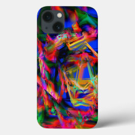 Funda Para iPhone 13 Cuadros teñidos de colores con "pinceles" de color