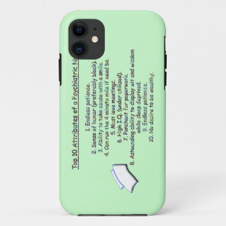 Funda Para iPhone 11 Cualidades del top 10 de un Psych. Enfermera-Humor