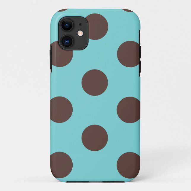 Funda De Case-Mate Para iPhone Cualquier estuche de teléfono Polka Dot Blue & Bro (Reverso)