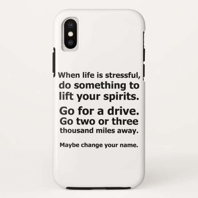 Funda De Case-Mate Para iPhone Cuando la vida es estresante (Reverso)
