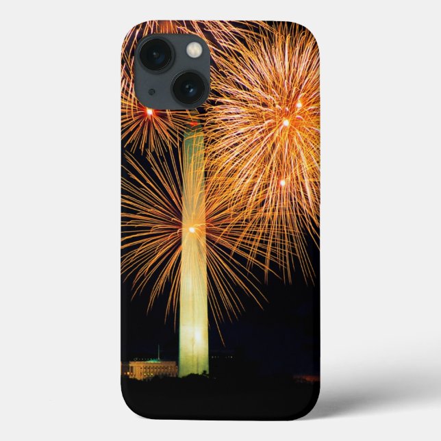 Funda De Case-Mate Para iPhone Cuarto de julio, exhibición del fuego artificial, (Reverso)