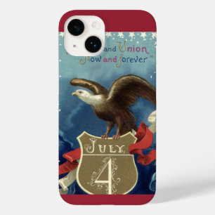 Funda Para iPhone 14 De Case-Mate Cuarto de Julio Patriótico Vintage, Águila con Est