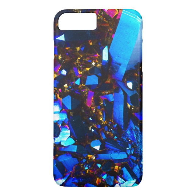 Funda De Case-Mate Para iPhone Cuarzo Titanium del azul de cobalto (Reverso)