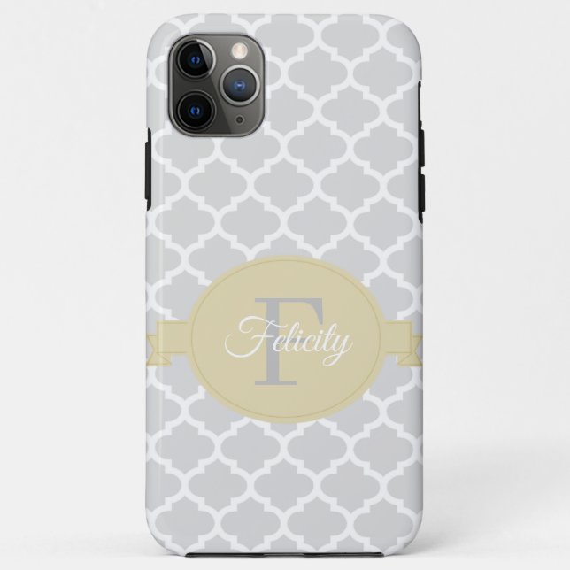 Funda De Case-Mate Para iPhone Cuatrefoil amarillo personalizado (Reverso)
