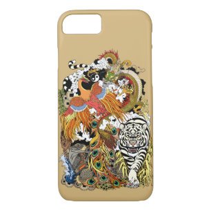 Funda Para iPhone 8/7 cuatro animales celestes