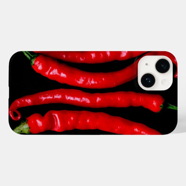 Funda De Case-Mate Para iPhone Cuatro Chilies iphcnm rojos (Reverso  (Horizontal))