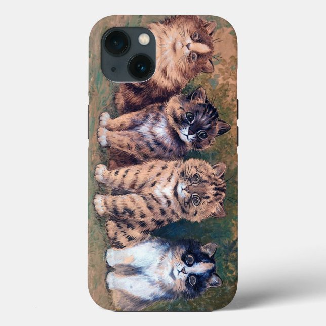 Funda De Case-Mate Para iPhone Cuatro gatitos, Louis Wain (Reverso )