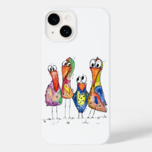 Funda Para iPhone 14 De Case-Mate Cuatro pájaros alegres y coloridos