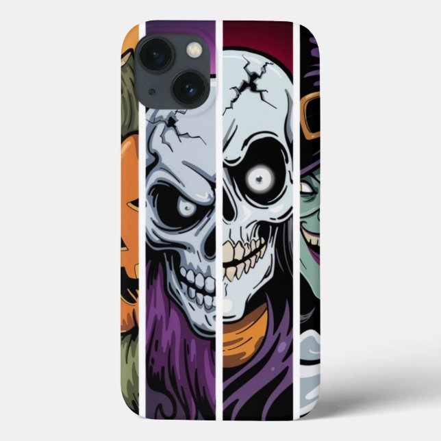 Funda De Case-Mate Para iPhone cuatro personajes clásicos con temática de Hallowe (Reverso)