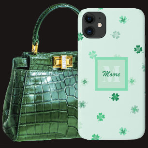 Funda Para iPhone 11 Cuatro Ropas de Hojas esparcidas en verde claro