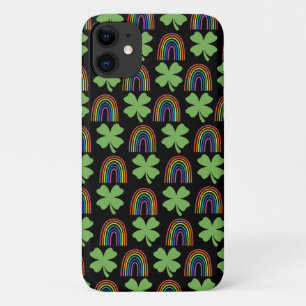 Funda Para iPhone 11 Cuatro ropas de hojas verdes con patrón de arcos d
