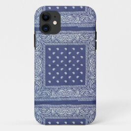 Funda Para iPhone 11 cubierta azul del estuche para iphone bandana