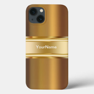 Funda Para iPhone 13 Cubierta de aspecto dorado masculino