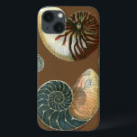 Funda Para iPhone 13 Cubierta de cacao<br><div class="desc">Consigue esta imagen única de concha roja y azul encalada en tu próximo producto. Este increíble fondo de cacao son dos conchas únicas. Llévate la playa a donde vayas.</div>