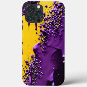 Funda Para iPhone 13 Pro Max Cubierta de diversiones amarilla y negra púrpura t