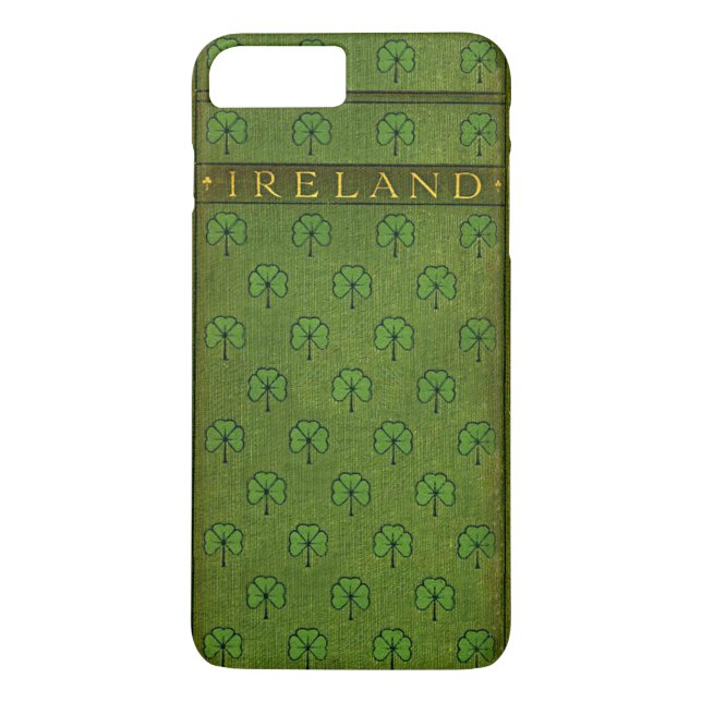 Funda De Case-Mate Para iPhone Cubierta de libro viejo del trébol de Irlanda (Reverso)