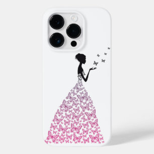 Funda Para iPhone 14 Pro De Case-Mate Cubierta del estuche Lady in Butterflies para iPho