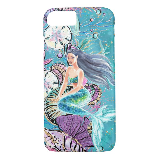 Funda De Case-Mate Para iPhone Cubierta del iPad del iPhone de la sirena (Reverso)