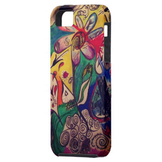 Funda Para iPhone SE/5/5s Cubierta del iPhone 5 de la locura del Doodle -