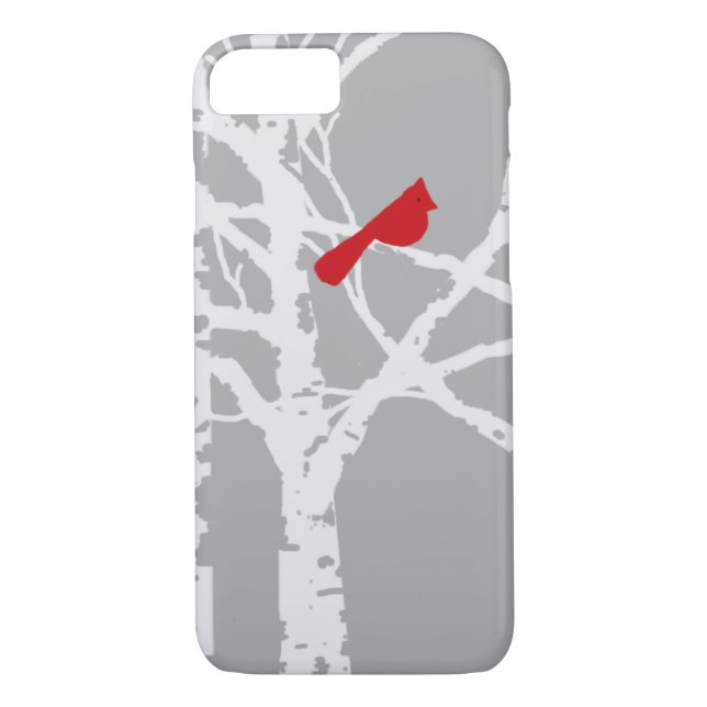 Funda De Case-Mate Para iPhone cubierta del iPhone.  Cardenal en rama de árbol (Reverso)