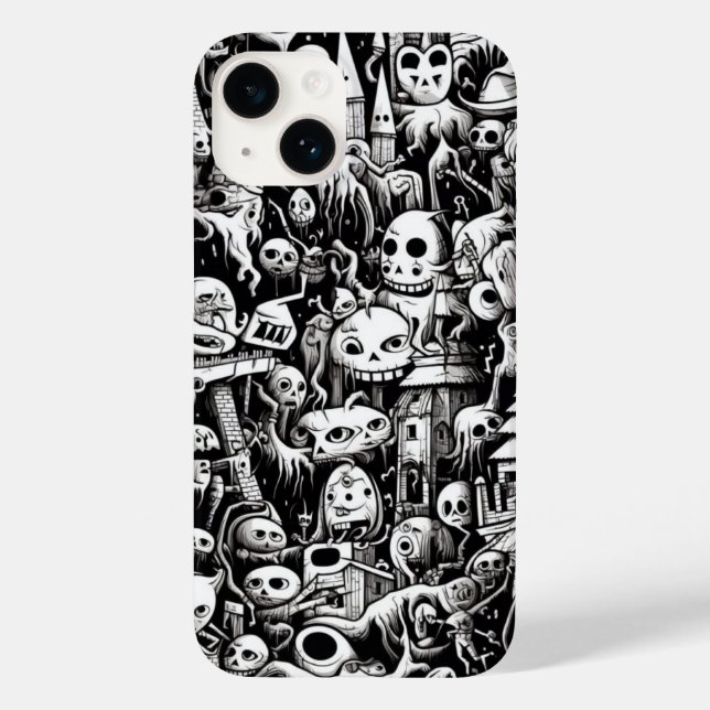 Funda De Case-Mate Para iPhone Cubierta del teléfono de Doodles perdidos (Reverso )