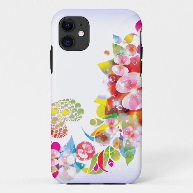 Funda De Case-Mate Para iPhone Cubierta floral del iphone de la fantasía (Reverso)