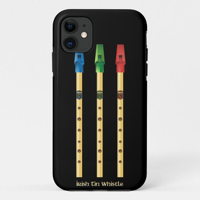 Funda De Case-Mate Para iPhone Cubierta negra irlandesa del iPhone de los (Reverso)