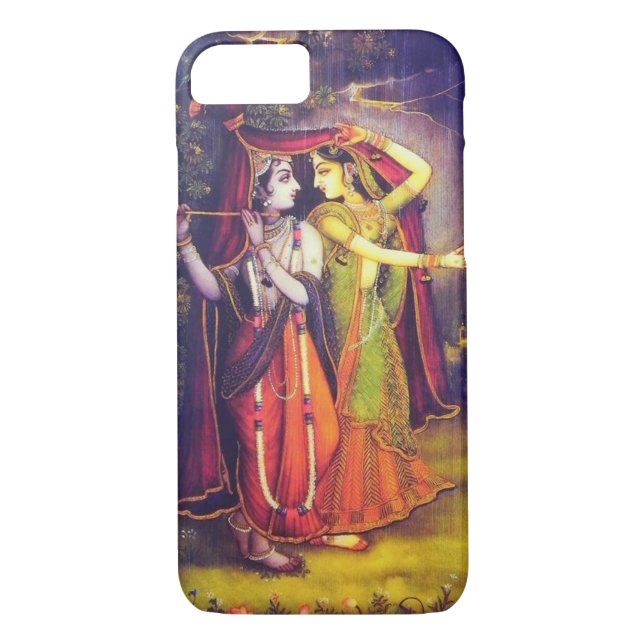 Funda De Case-Mate Para iPhone Cubierta para iPhone Radha-Krishna (Reverso)