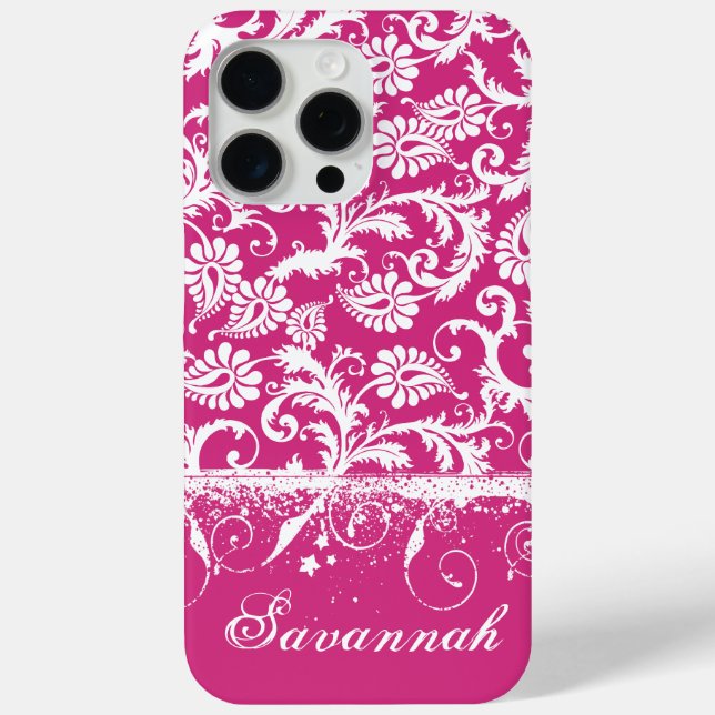 Funda De Case-Mate Para iPhone Cubierta personalizada para iPhone Funky Damask Ro (Reverso )