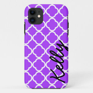 title_seo2 Cubierta púrpura personalizada del caso del iPhon