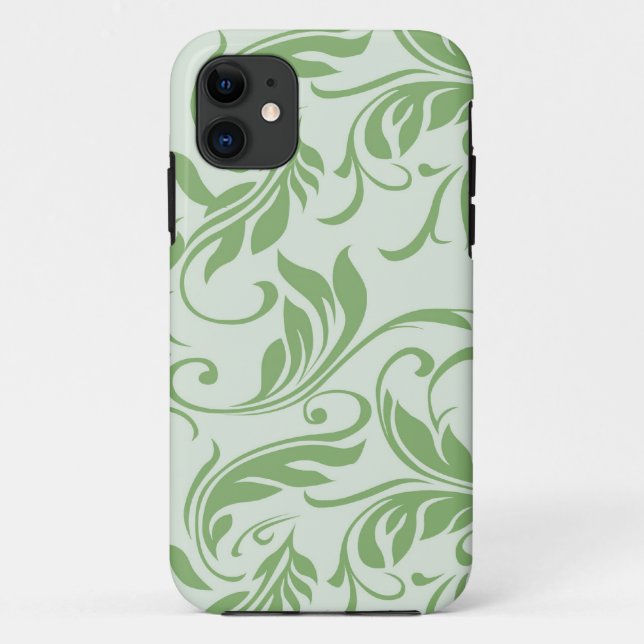 Funda De Case-Mate Para iPhone Cubierta verde floral del iPhone 5 (Reverso)