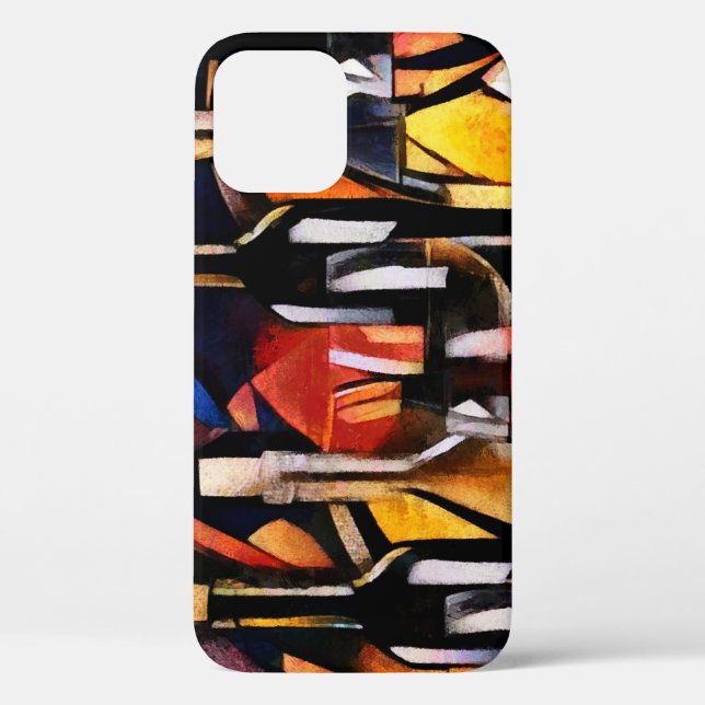 Funda De Case-Mate Para iPhone Cubism Wine Themem: Botellas y uvas (Reverso )