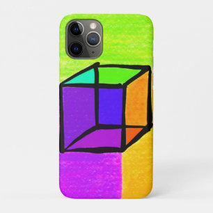 Funda Para iPhone 11 Pro Cubo surrealista. Diseño de estilo retro geométr