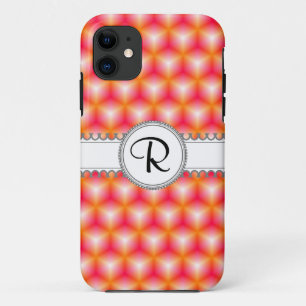 Funda Para iPhone 11 Cubos geométricos con monograma