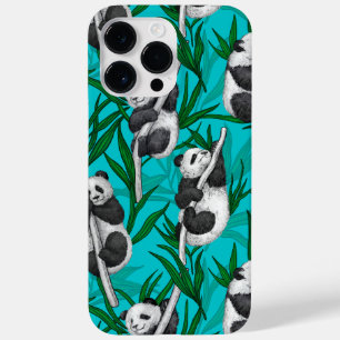Funda Para iPhone 14 Pro Max De Case-Mate Cubos panda sobre turquesa