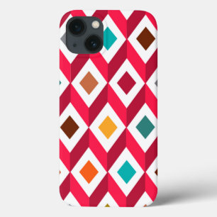Funda Para iPhone 13 Cubos rosados 3D