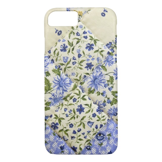Funda De Case-Mate Para iPhone Cuchillo azul floral (Reverso)