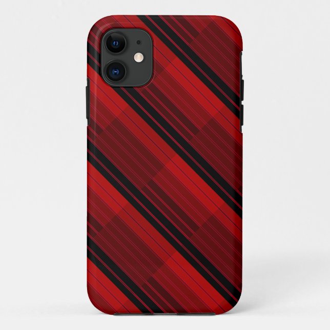 Funda De Case-Mate Para iPhone Cuchillo geométrico rojo y negro (Reverso)