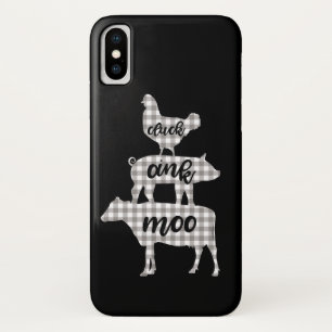 Funda Para iPhone X Cucú Oink Muu Gallina Vaca Cerdo Granja