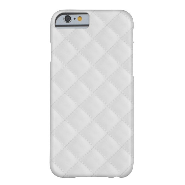 Funda De Case-Mate Para iPhone Cuero acolchado blanco (Reverso)