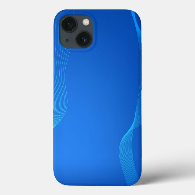 Funda De Case-Mate Para iPhone Cuero azul elegante (Reverso)