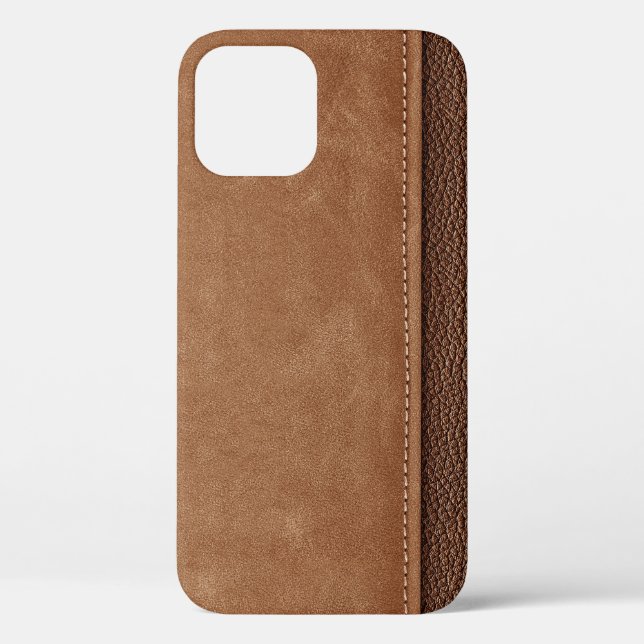 Funda De Case-Mate Para iPhone Cuero con título: gris, fondo negro. (Reverso )