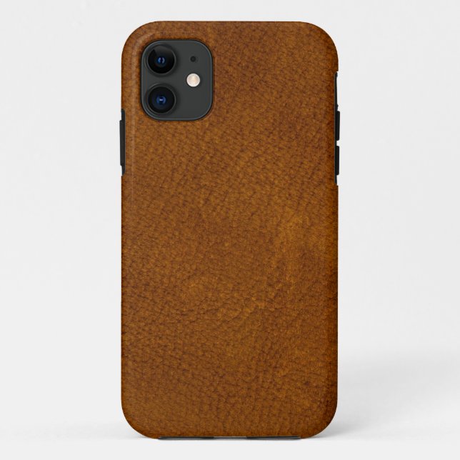 Funda De Case-Mate Para iPhone Cuero de Brown (Reverso)