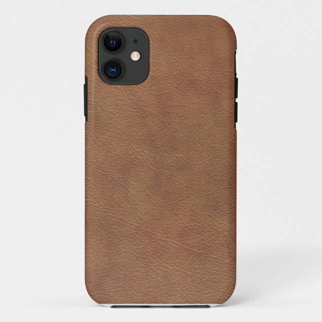 Funda De Case-Mate Para iPhone Cuero de Brown (Reverso)