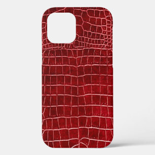 Funda Para iPhone 12 Cuero de cocodrilos de Burguni