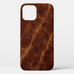 Funda Para iPhone 12 Cuero de cuero marrón, textura, abstracto,acento