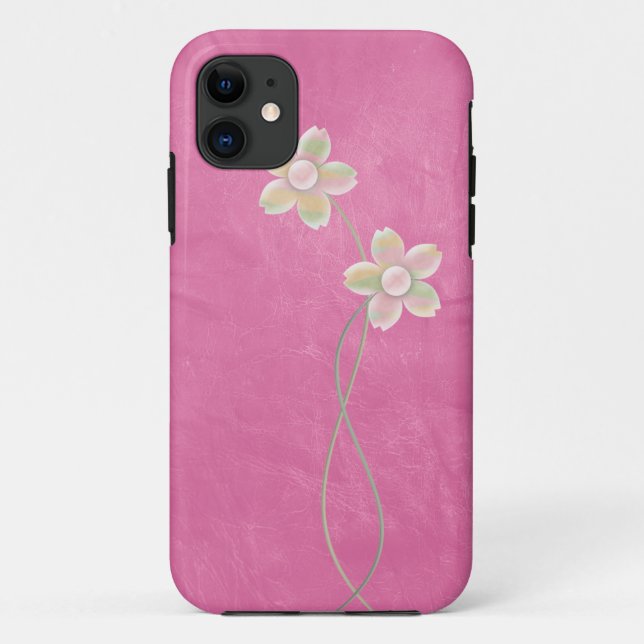 Funda De Case-Mate Para iPhone Cuero floral (Reverso)