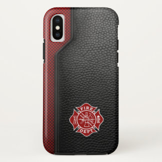Funda Para iPhone X Cuero impreso para bomberos