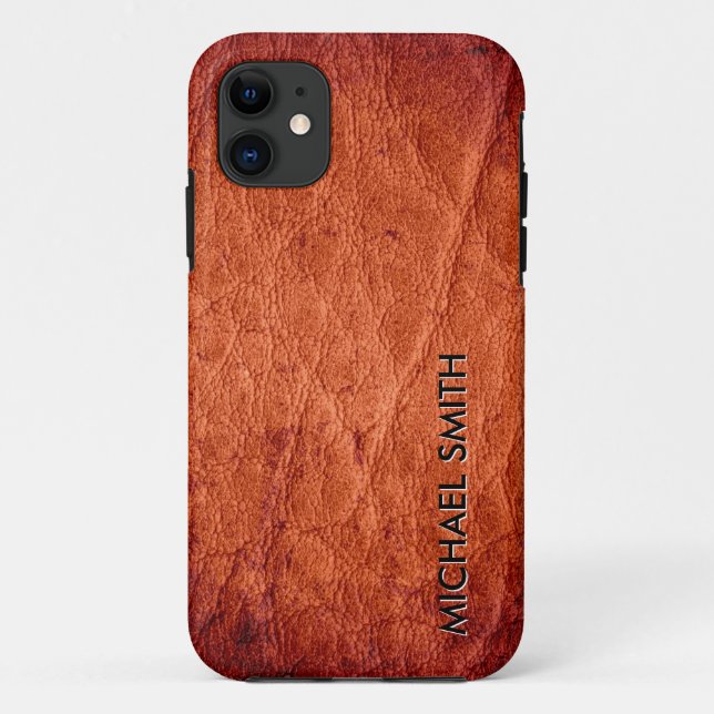 Funda De Case-Mate Para iPhone Cuero Marrón (Reverso)
